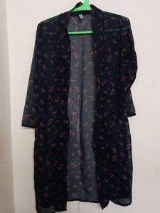 Floral Print Sheer Shrug
