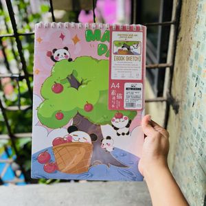 A4 Size Premium Sketch Book - Panda