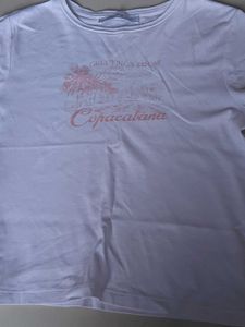 MANGO White Graphic Tee