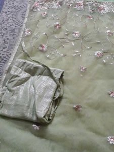 Beautiful Net Saree Without Blouse