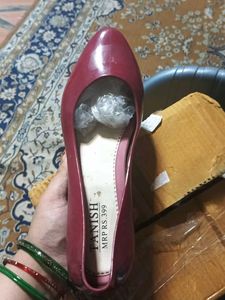Tanish Maroon Pointed Flats