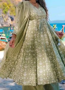 Plus Size Lime Green Anarkali