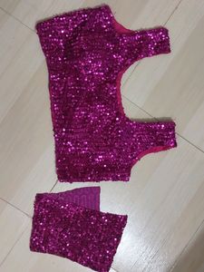 New Velvet Sequin Padded Blouse