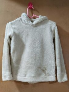 Cozy White Fuzzy Hoodie