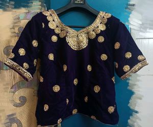 Embroidered Velvet Lehenga Skirt