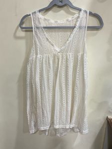 White Coquette Lace Tank Top