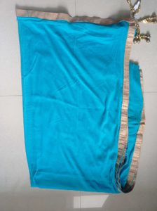 Short Straight Kurta With Pleated Salwar &amp; Duppata