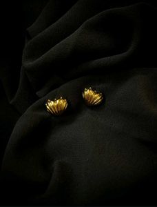 Gold Heart Stud Antiturnish Earrings