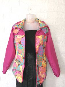 Imported Hooded Funky Patterned Jacket
