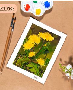 Dandelion Gouache Painting