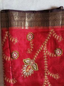 Desighner Pure Silk Saree With Blouse