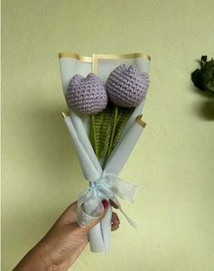 Handmade Crochet Tulip Flower Bouquet – Aesthetic