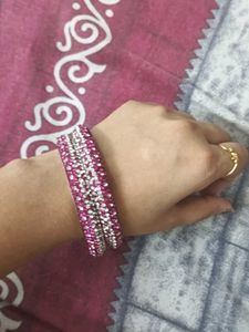 Sparkling Pink Bangles