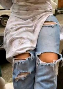 Ripped Knee Jeans
