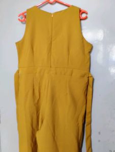 Mustard Sleeveless Jumpsuit