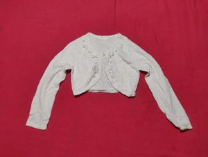 American Princess White Floral Bolero Cardigan