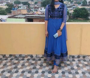 Anarkali Suit Blue Colour