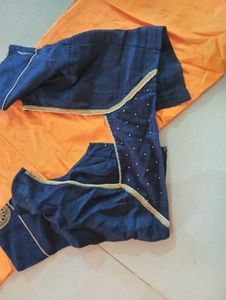 Elegant Orange Saree