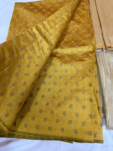 Mustard Banarasi Suit Set