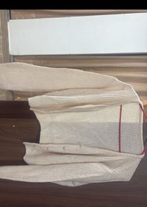 cream knit cardigan