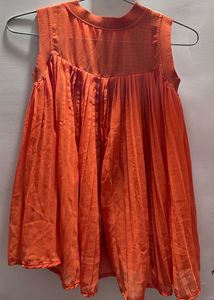Round Neck Embroidered Flowy Top