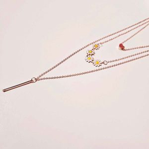 Triple Layered Pinteresty Necklace Rosegold