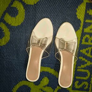 Cute White Bow Flats