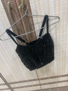 Beautiful Stylish Sequence Crop Top