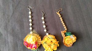 Floral Yellow Earrings