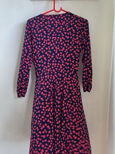 Oasis Heart Print Wrap Dress
