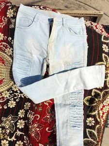 Denim Scratches Jeans