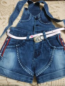 Cute Denim Dungaree Shorts