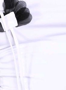 White Tube Top with Floral Accent