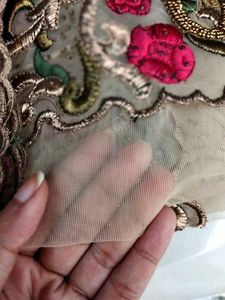 Bridal Embroidered Saree( Fine Net) Heavy