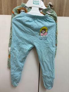 Cute Baby Footed Pant Set Of 2