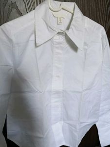 H&M White Long Sleeve Top