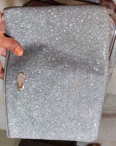 Sparkly Silver Clutch