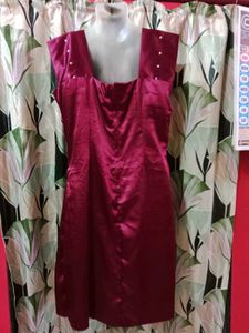 Elegant Maroon Party Dress
