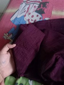 Maroon Embroidered Kurta Set