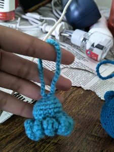 Crochet Octopus Keychain(Green in colour not blue