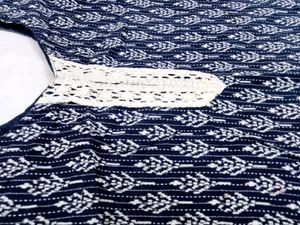 Boho Blue Print Short Kurti