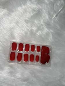 Maroonish Mattee Presson Nails
