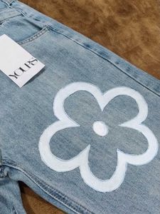 Floral Painted Wide Leg Jeans