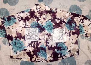 Floral Print Short Sleeve Shirt