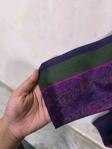 Blue And Purple Woolen Kurti For Winters.