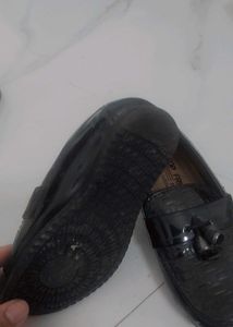 Boys Black Loafers