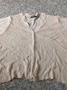 Beige Knit Cardigan