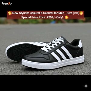 Stylish Black &amp; White Sneakers