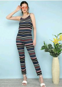 🍭Striped Sleeveless Jumpsuit