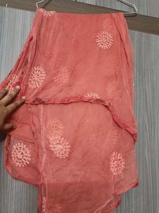Peach Kurti With Dupatta